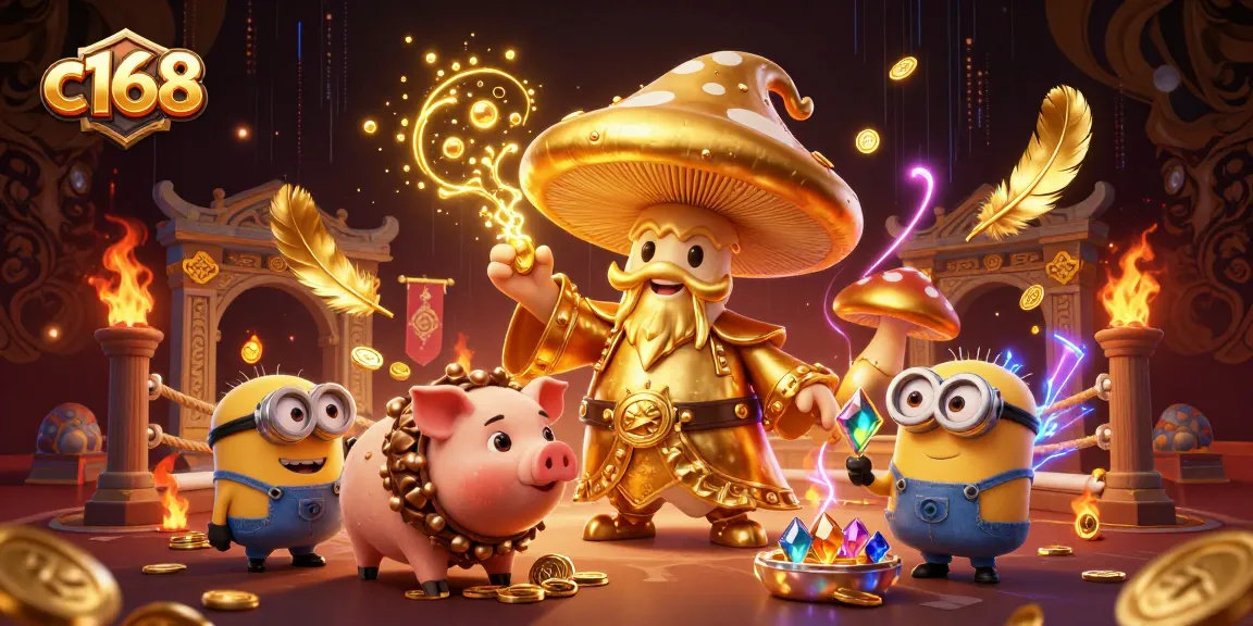 Experience thrilling gameplay with c168's magical golden wizard and treasure-filled adventures.