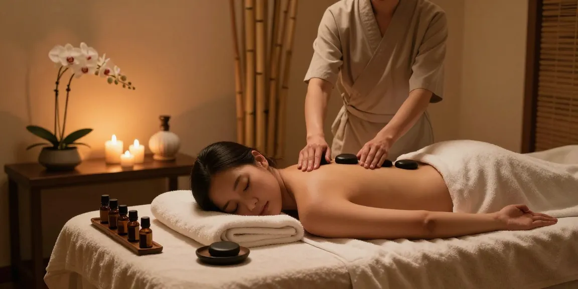 ALO8: Luxurious spa treatment with hot stone massage, peaceful ambiance, and rejuvenating experience.