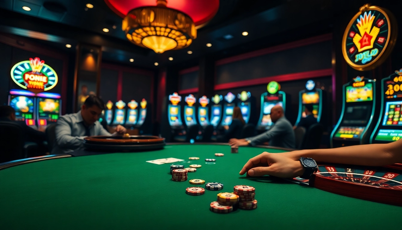 Experience thrilling gaming at kuwin.com with intense poker action and vibrant casino atmosphere.