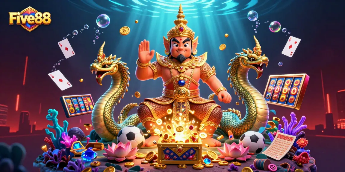 Experience thrilling gameplay at Five88 with dynamic characters and vibrant casino elements.