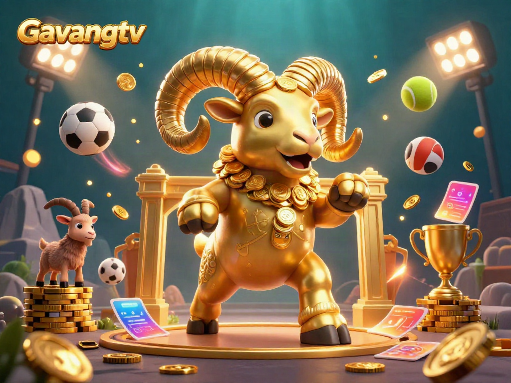 Experience thrilling sports action with Gavangtv in vibrant, high-quality 3D illustration.