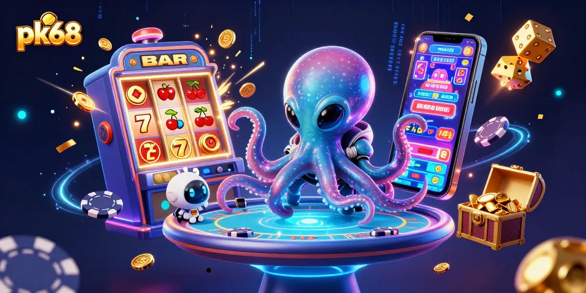 Experience immersive gameplay with pk68's vibrant casino atmosphere and dynamic elements.