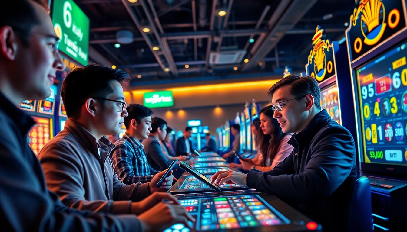 Winvn88.live sports betting excitement with players engaged in casino games.