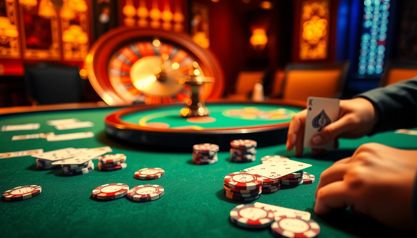 Experience the thrill of gambling at https://sky88.at/ with luxury poker and roulette in a vibrant casino setting.
