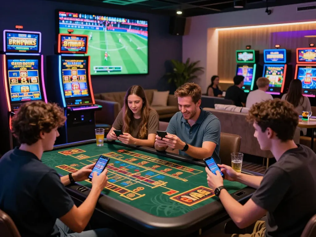 Players enjoying the engaging EE88 gaming experience with vibrant casino and sports betting games.