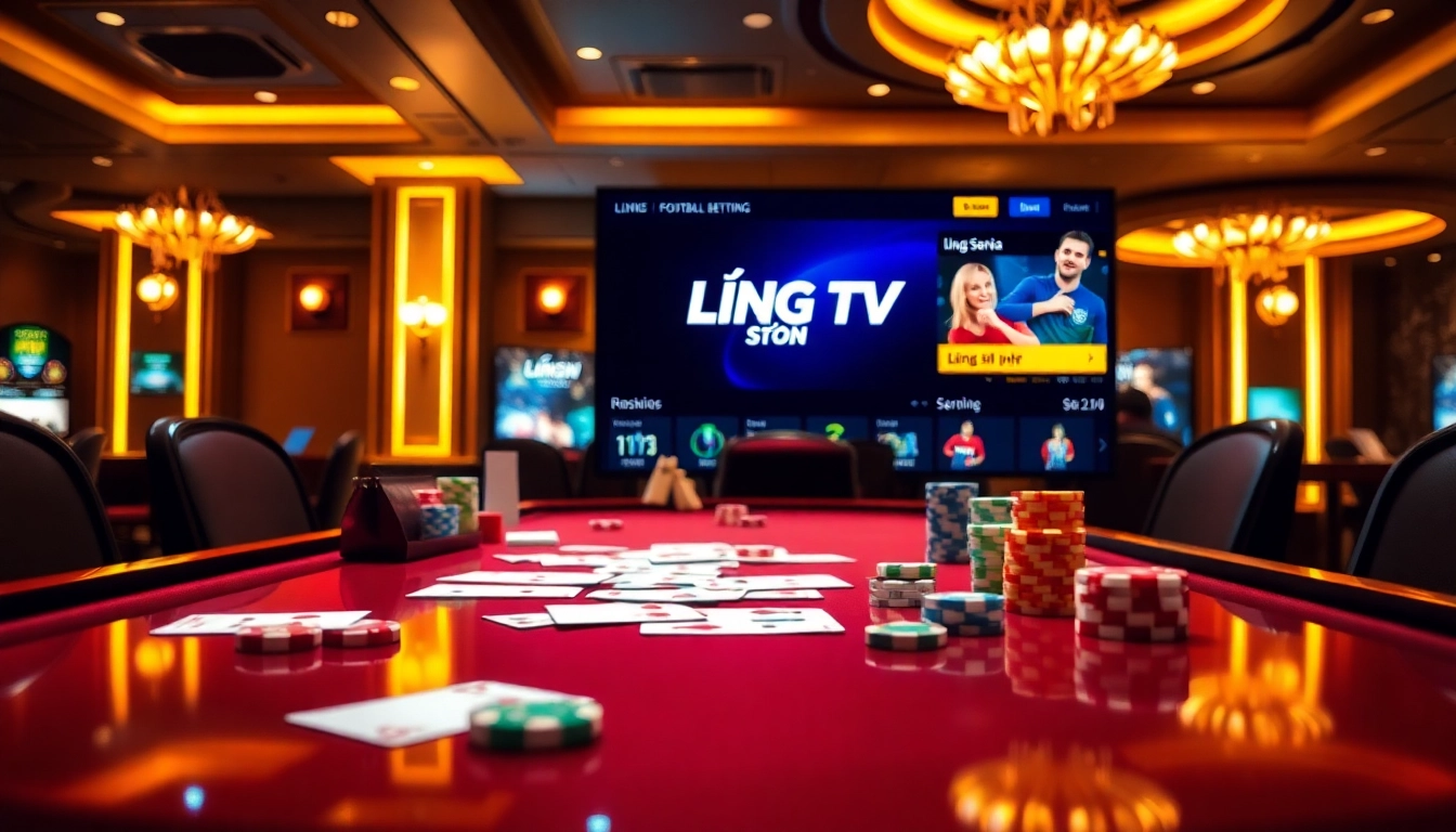 Experience thrilling gameplay at lương sơn tv with exciting betting options and casino aesthetics.