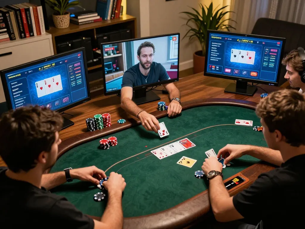 Engage in an online poker game at https://sshbet.io/ showcasing colorful interface and strategy.