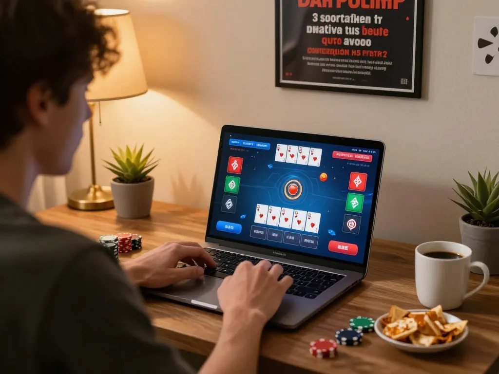 cloud-africa player engages in an online poker game during a cozy home session