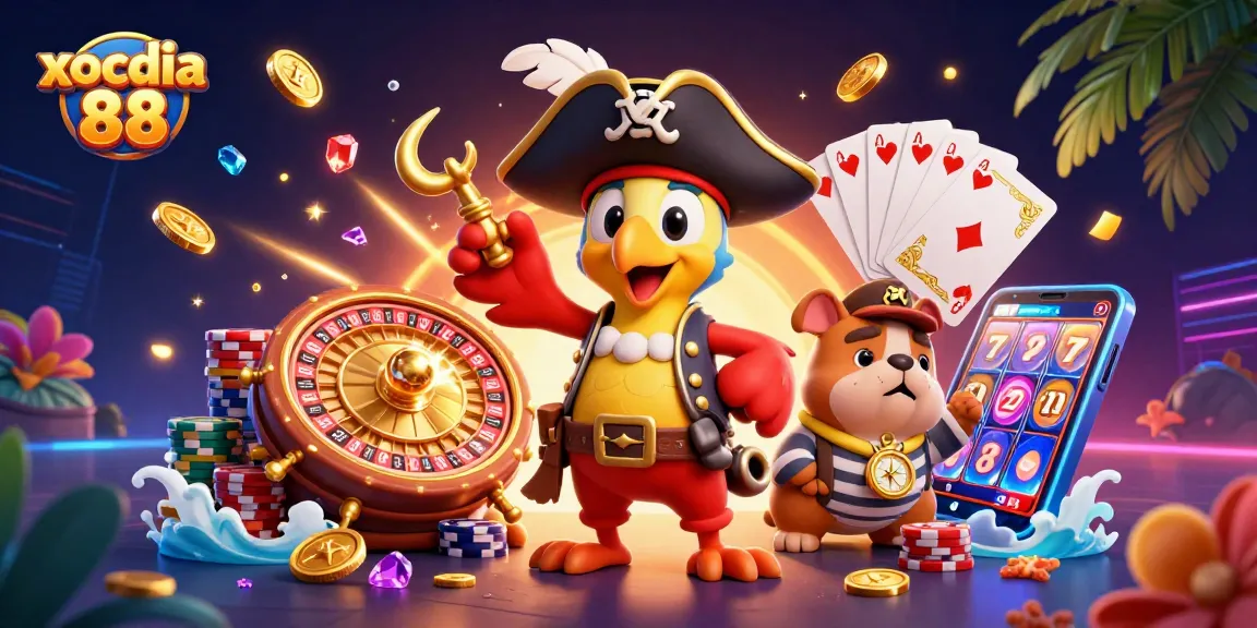 Xocdia 88 offers thrilling casino adventures with vibrant characters and dynamic game elements.