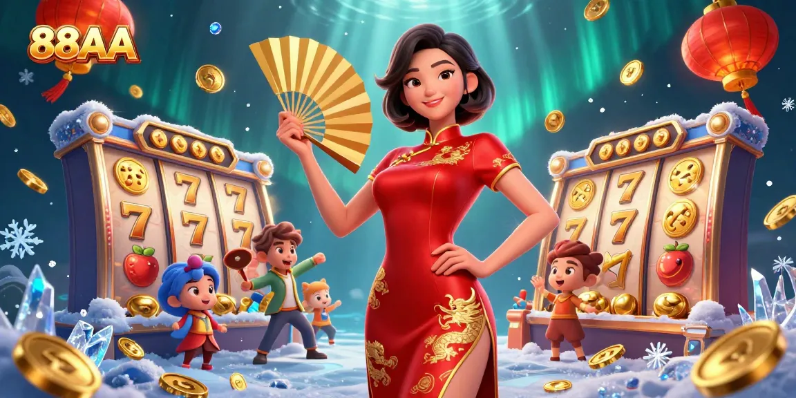 Experience thrilling slots and jackpots at 88AA with vibrant visuals and gold coins cascading.