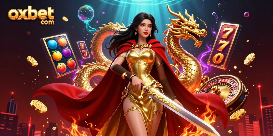 Engage in thrilling gameplay at oxbet com with vibrant slot visuals and a warrior queen.