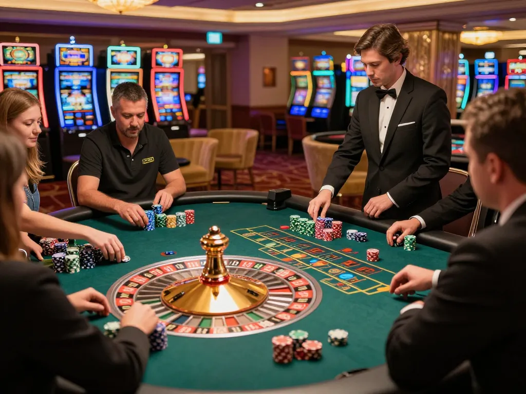 Experience the thrill of the roulette table at five88, where players place bets and excitement fills the air.