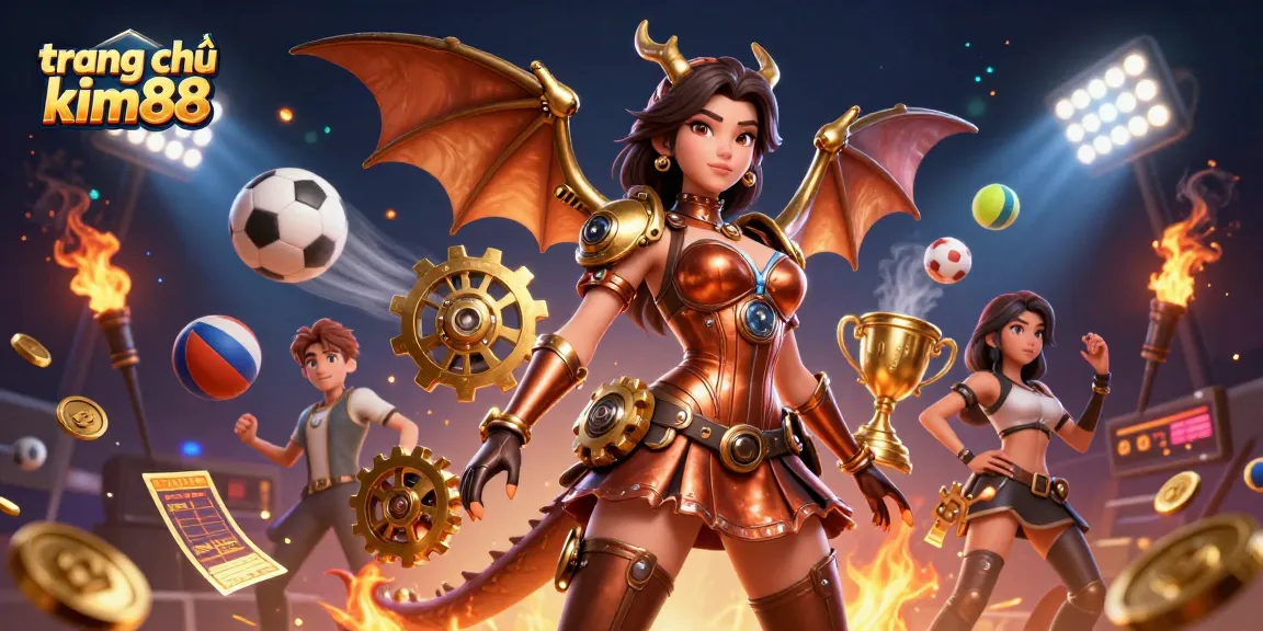 Engage in thrilling gameplay at trang chủ kim88 with stunning designs of characters and casino elements.