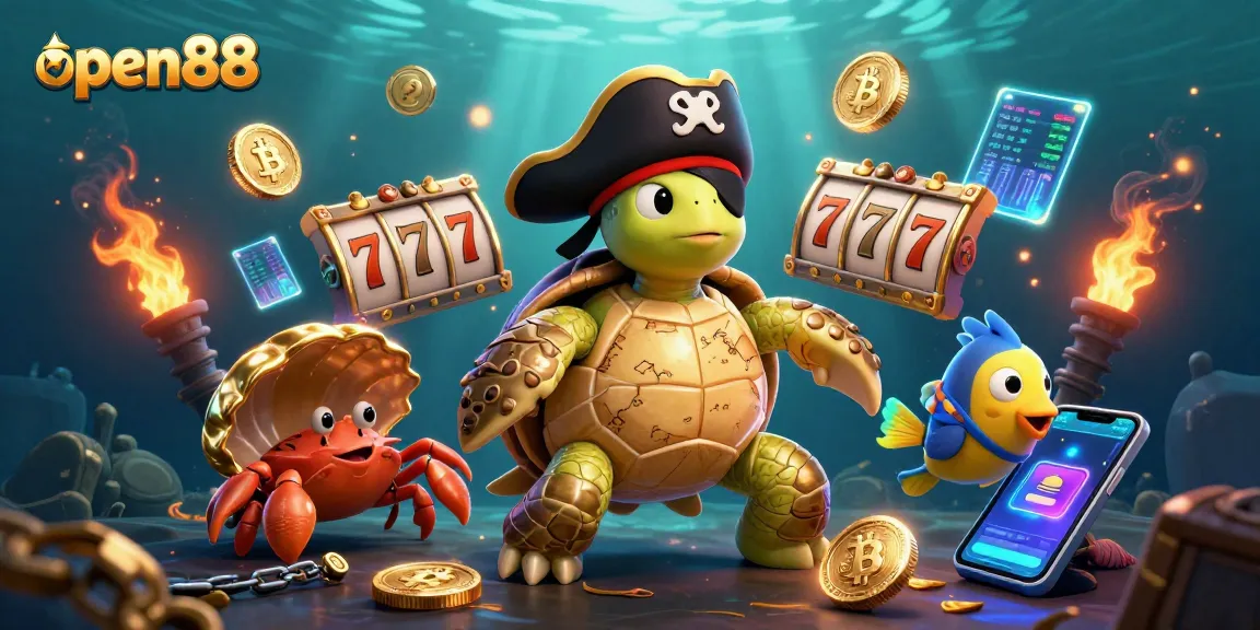 Engage in thrilling gaming at open88, featuring dynamic cartoon characters in a vibrant casino scene.