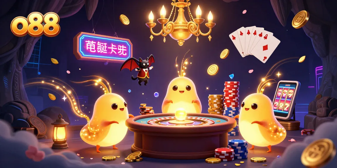 Experience the vibrant gaming excitement at o88 casino with glowing glowworms illuminating the scene and ready to win big.