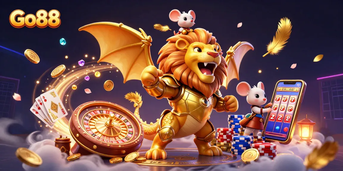 Engage with Go88's thrilling gaming universe featuring unique characters and dynamic casino elements.