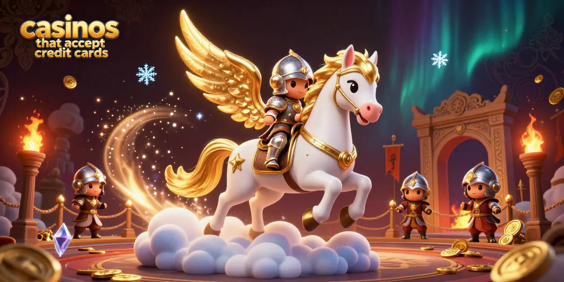 Experience dynamic gambling action at casinos that accept credit cards with a captivating 3D illustration.